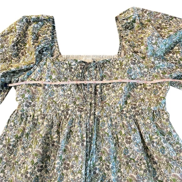 HYACINTH HOUSE Floral Square Neck Women's Cotton Top Size Large - Picture 9 of 13